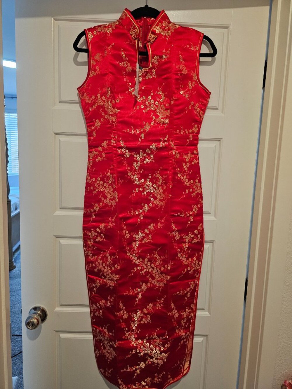 Womens 7Fairy Asian Red Long Chinese Wedding Dress/Cheongsam